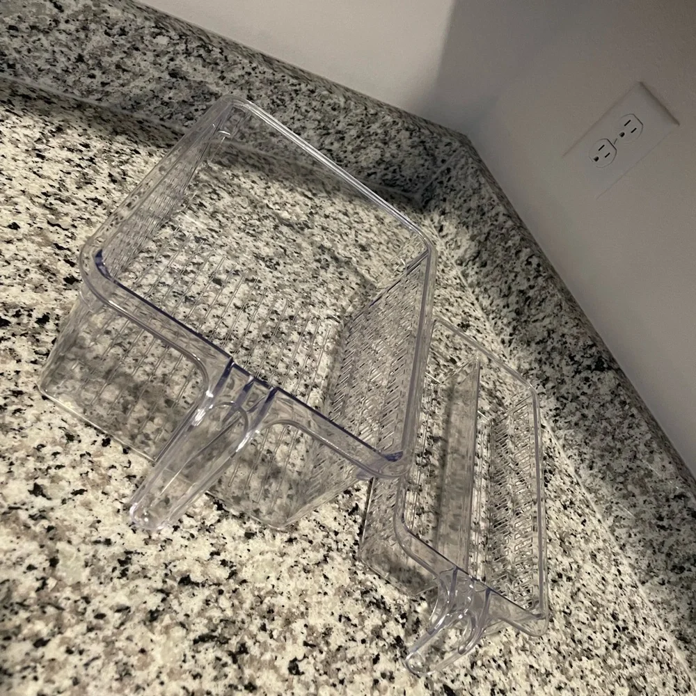 2 Clear Plastic Storage Bins - The Container Store